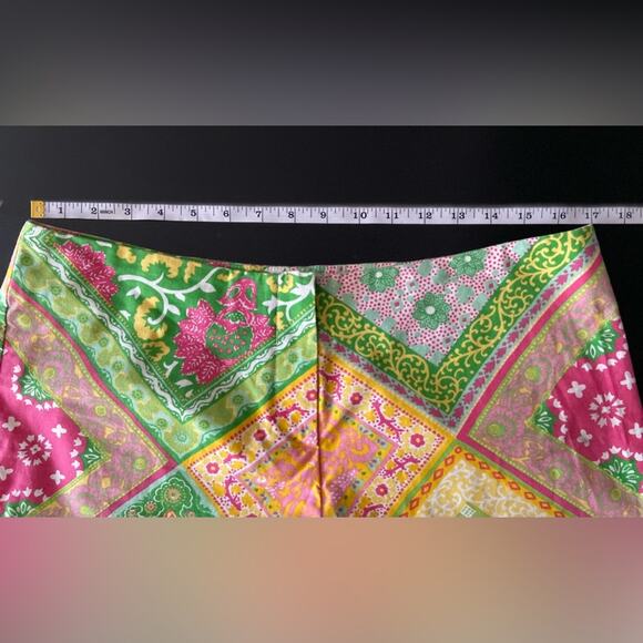 LIDI Colorful Spring Floral Patchwork Shorts sz 10 - Picture 9 of 11